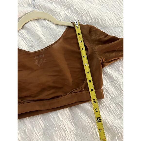 Skims Simply Bare Open Bust Arm Shaper Bronze Size Small - Picture 6 of 7